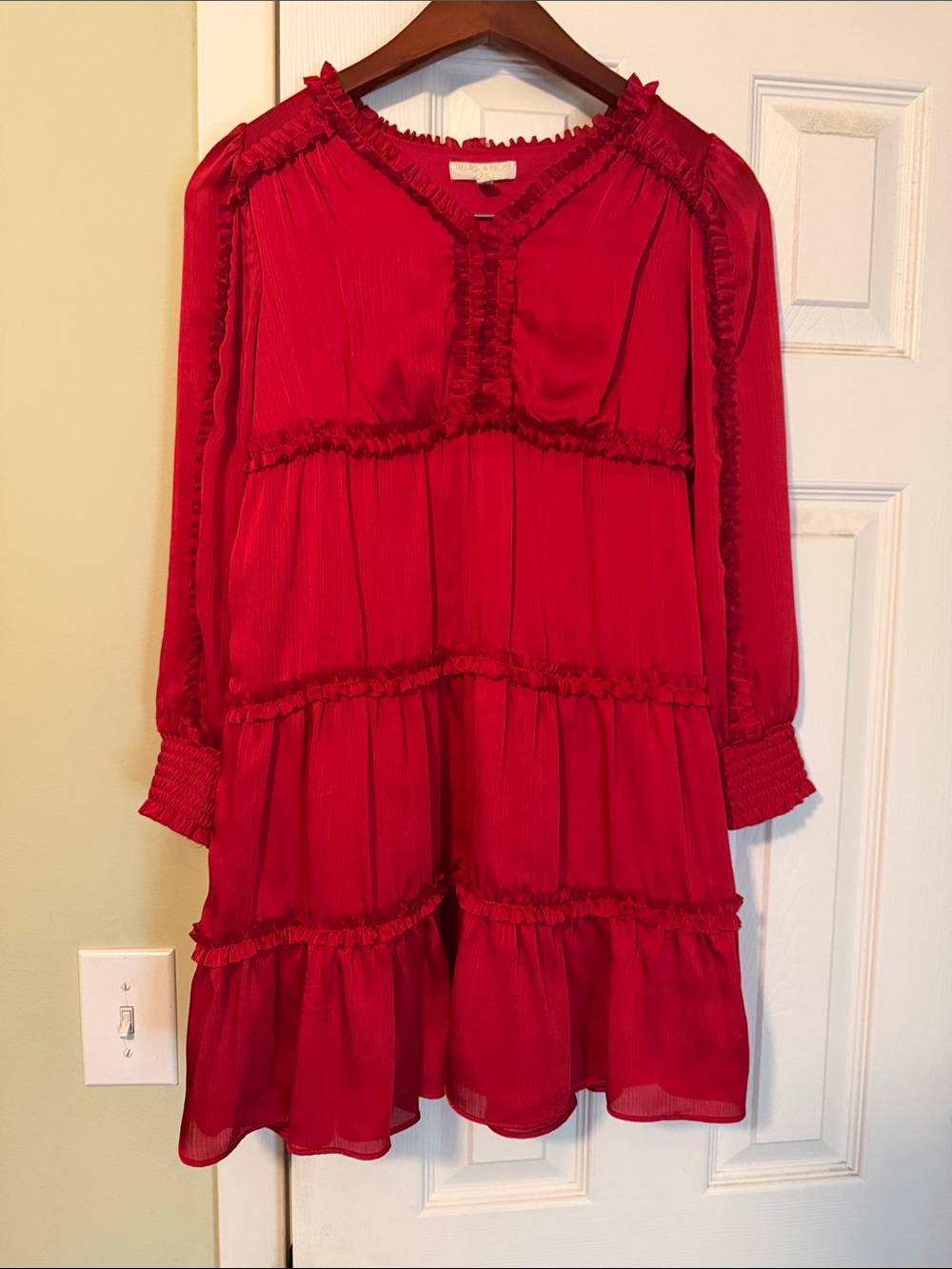 Chelsea & Violet Crimson Tiered Ruffle Dress for Girls